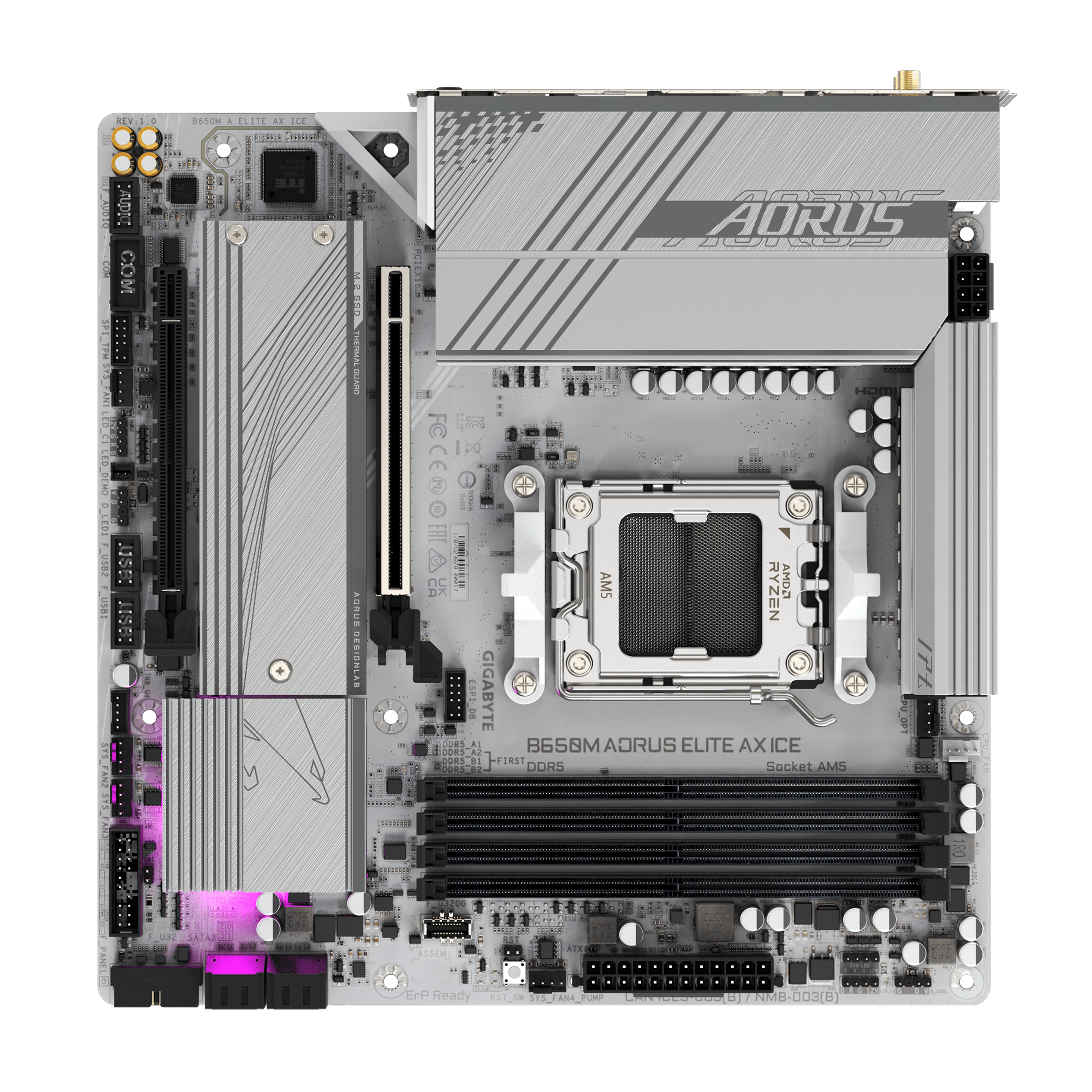 Mainboard Gigabyte B650M AORUS ELITE AX ICE - HÀNG NK 5