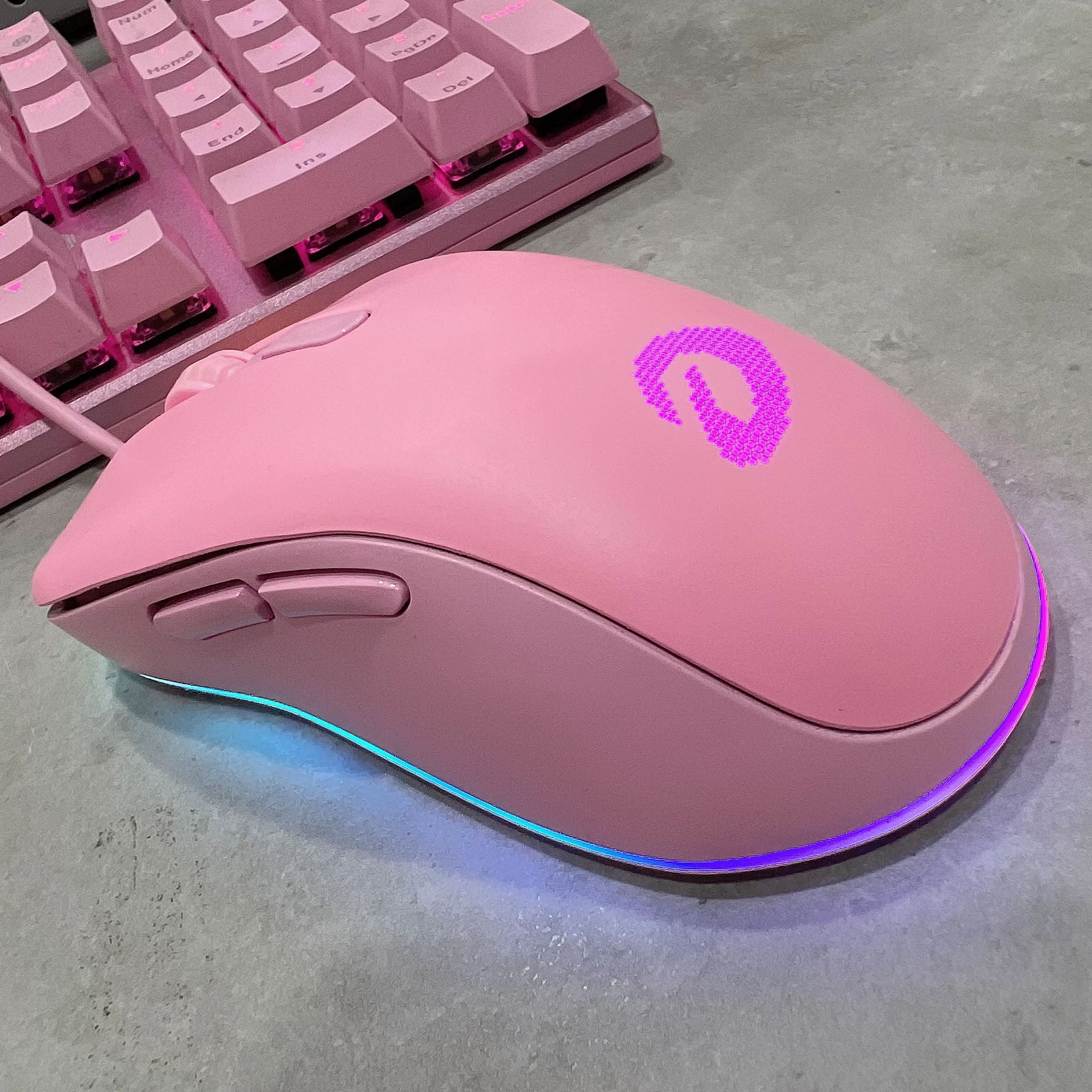 Chuột chơi game Dareu EM908 Pink (USB) 4