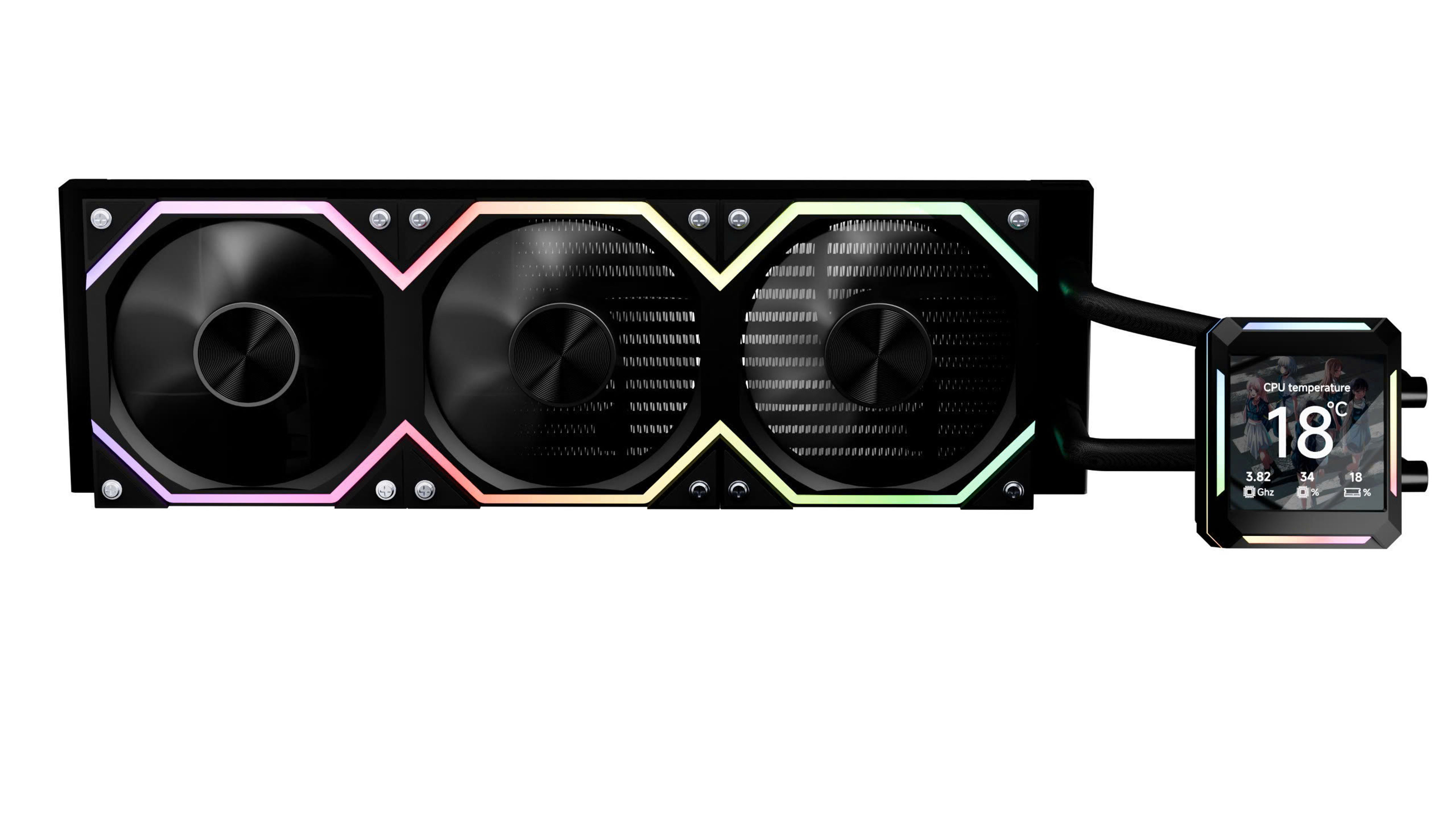Tản nhiệt AIO Leopard Astro Shell 360 ARGB Digital LCD Black 4