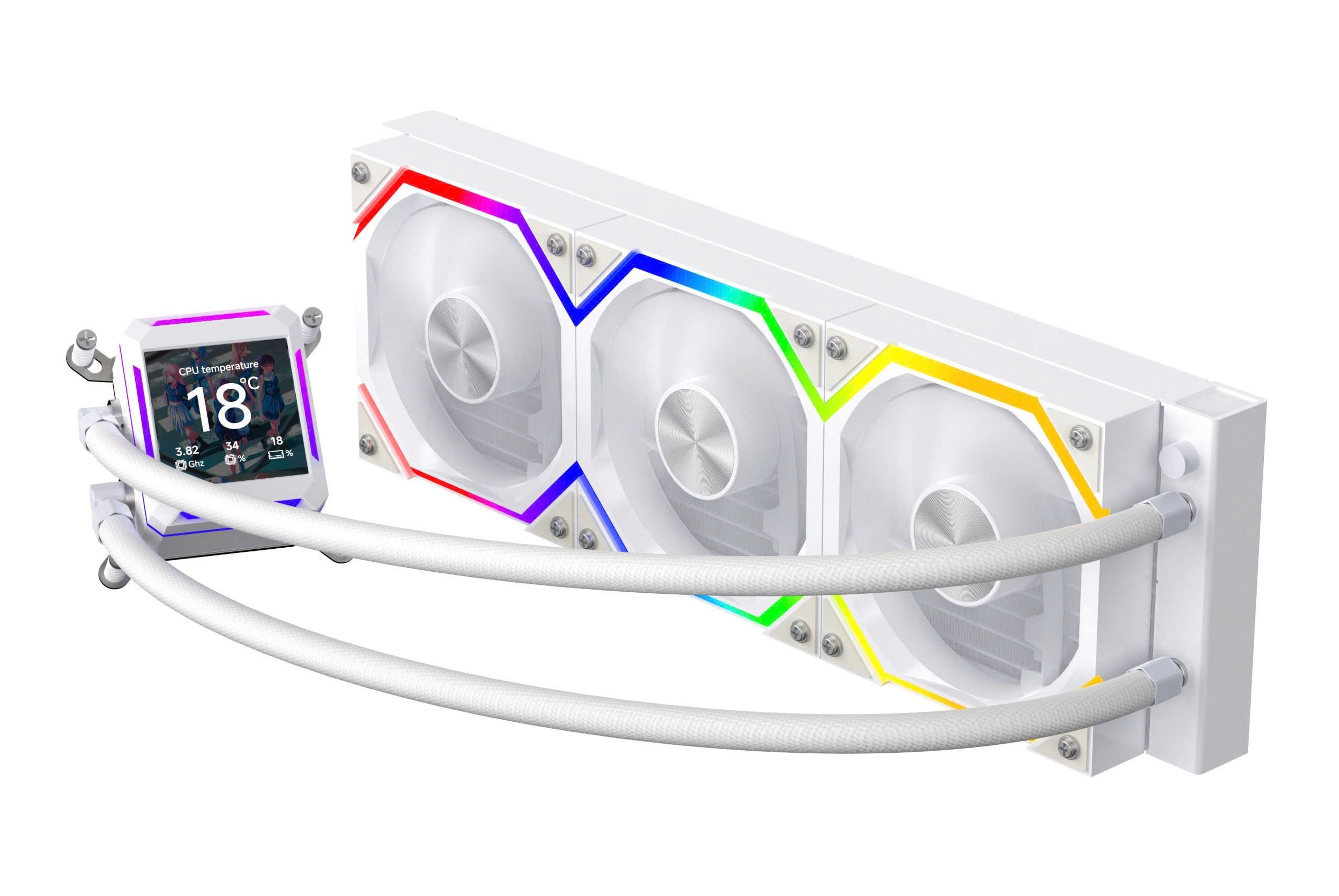 Tản nhiệt AIO Leopard Astro Shell 360 ARGB Digital LCD White 4