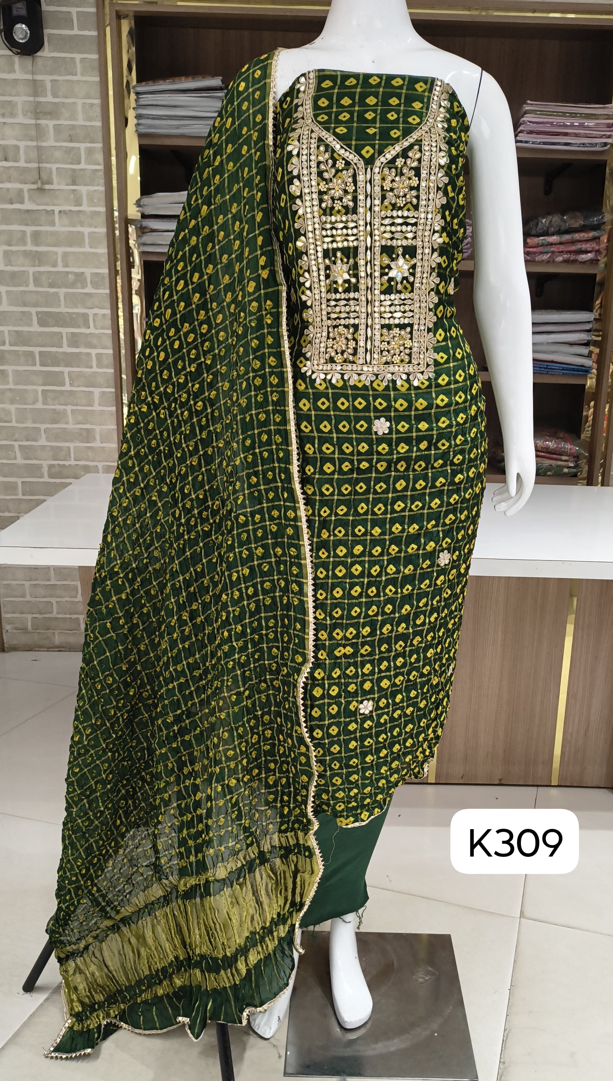 Bandhani special suits by Bella fashion