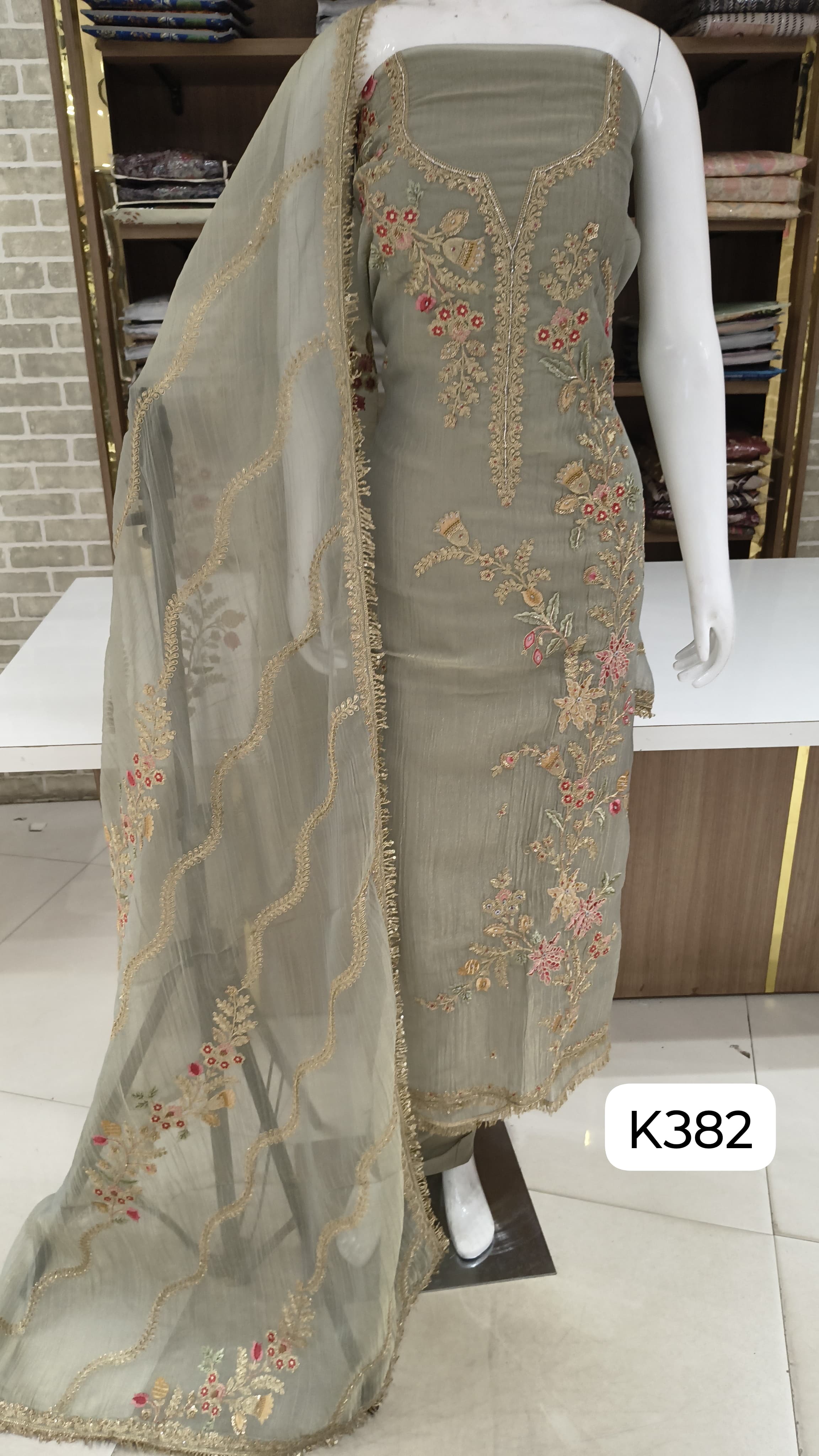 Crush silk party wear suits