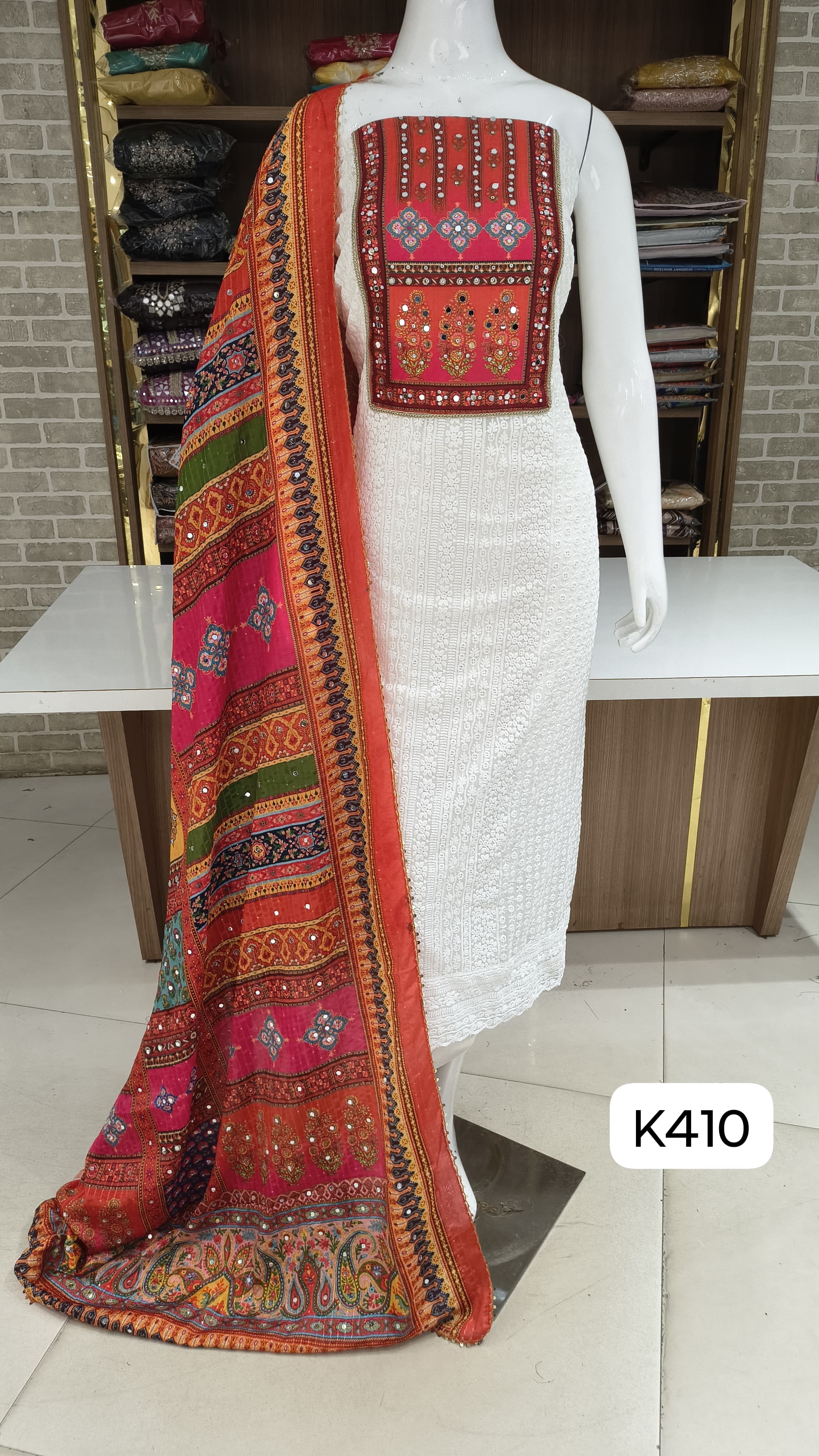 Georgette chikankari  beautiful party wear suits 