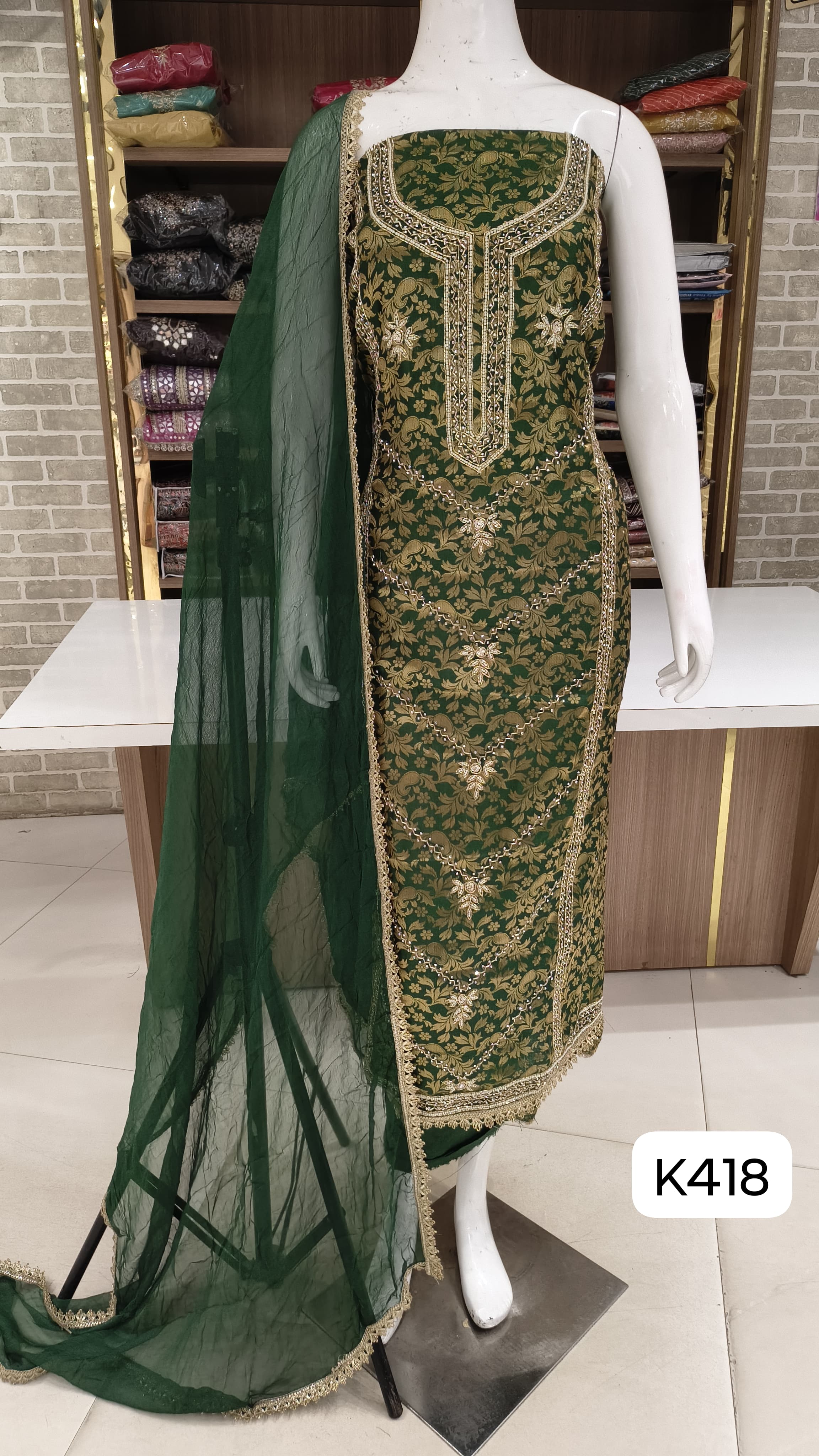 Banarsi silk party wear suits 