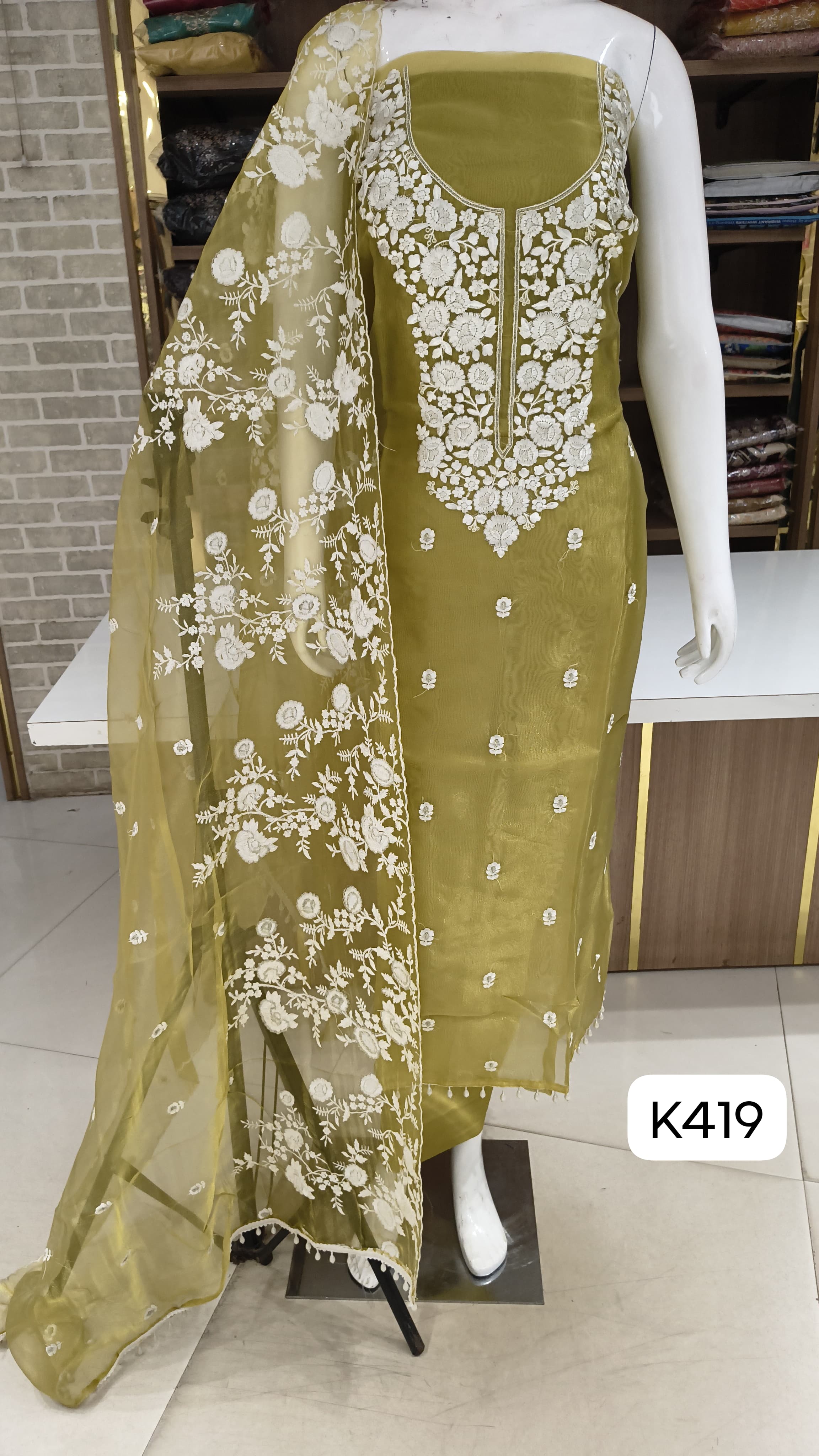 Tissue silk party wear suits 