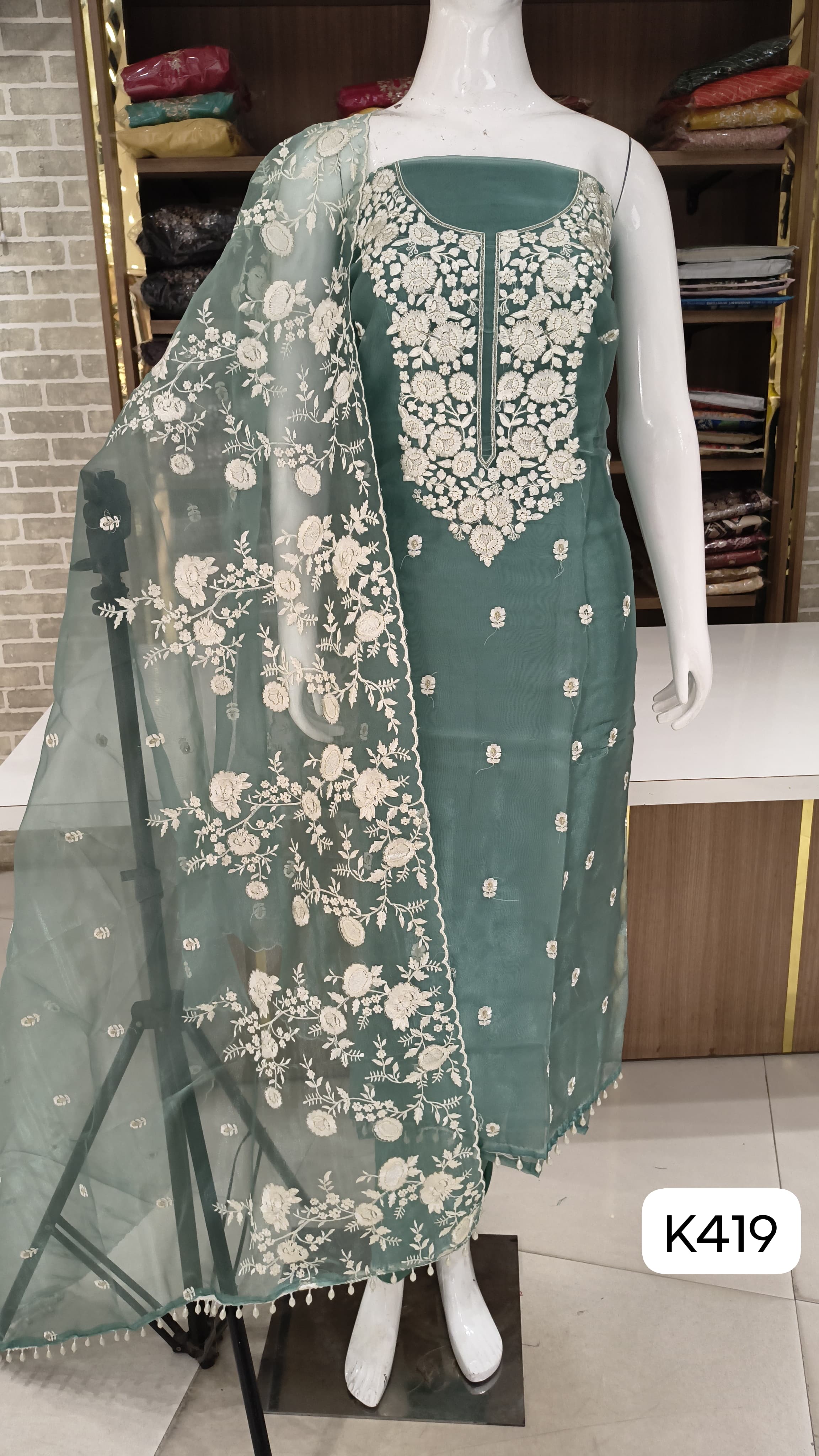 Tissue silk party wear suits 