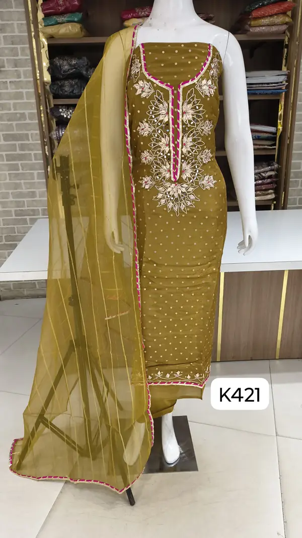 Soft shimmer silk beautiful party wear suits 