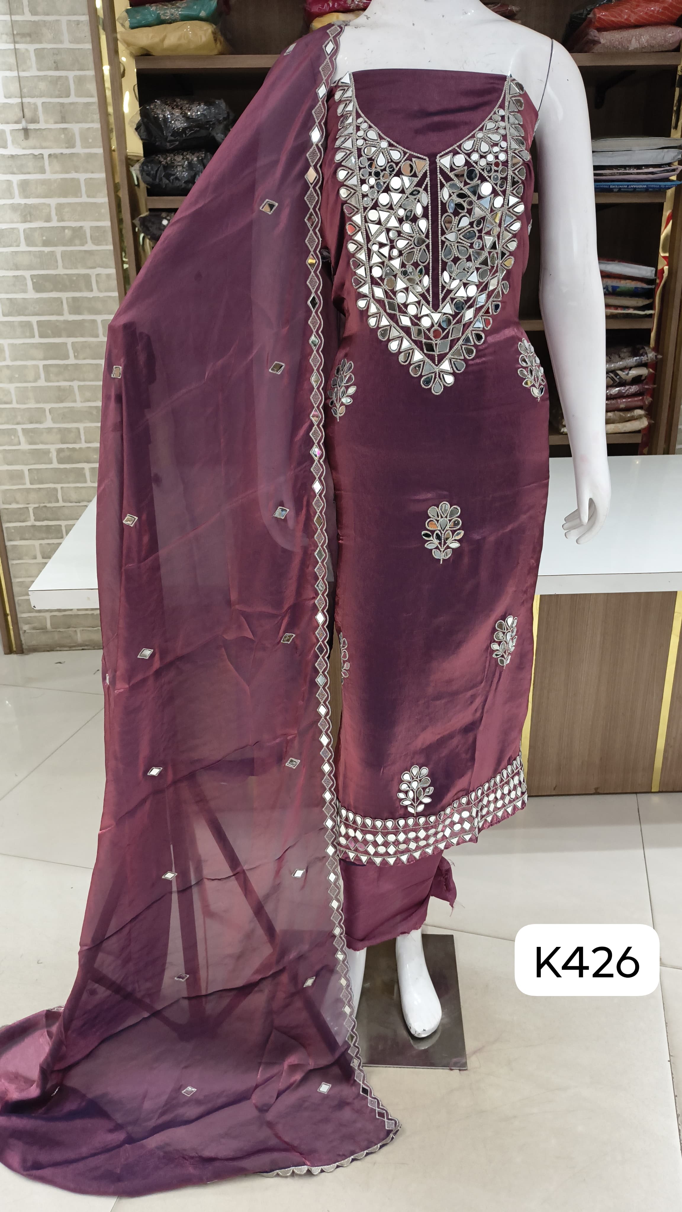 Russian silk party wear suits 
