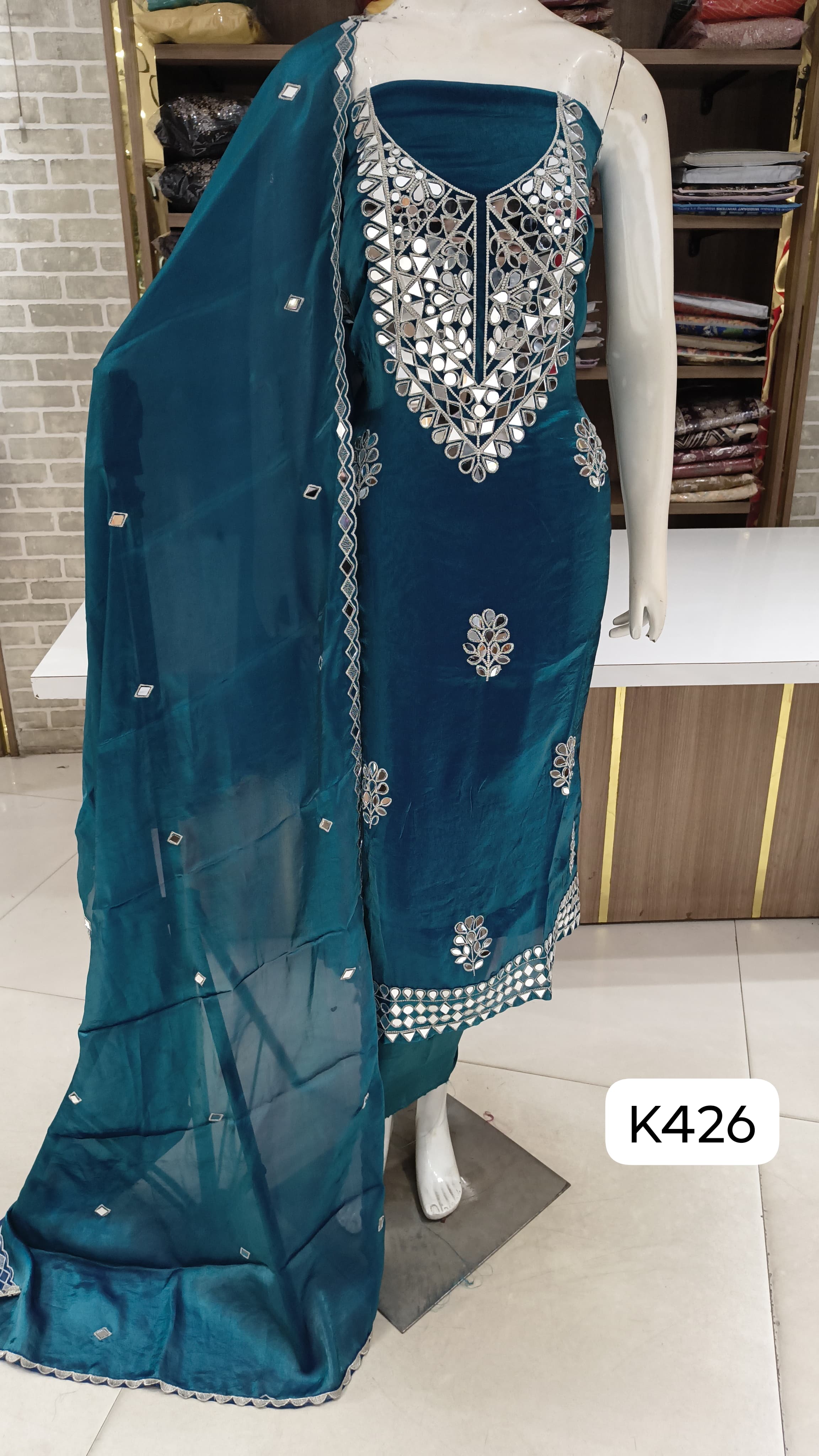 Russian silk party wear suits 