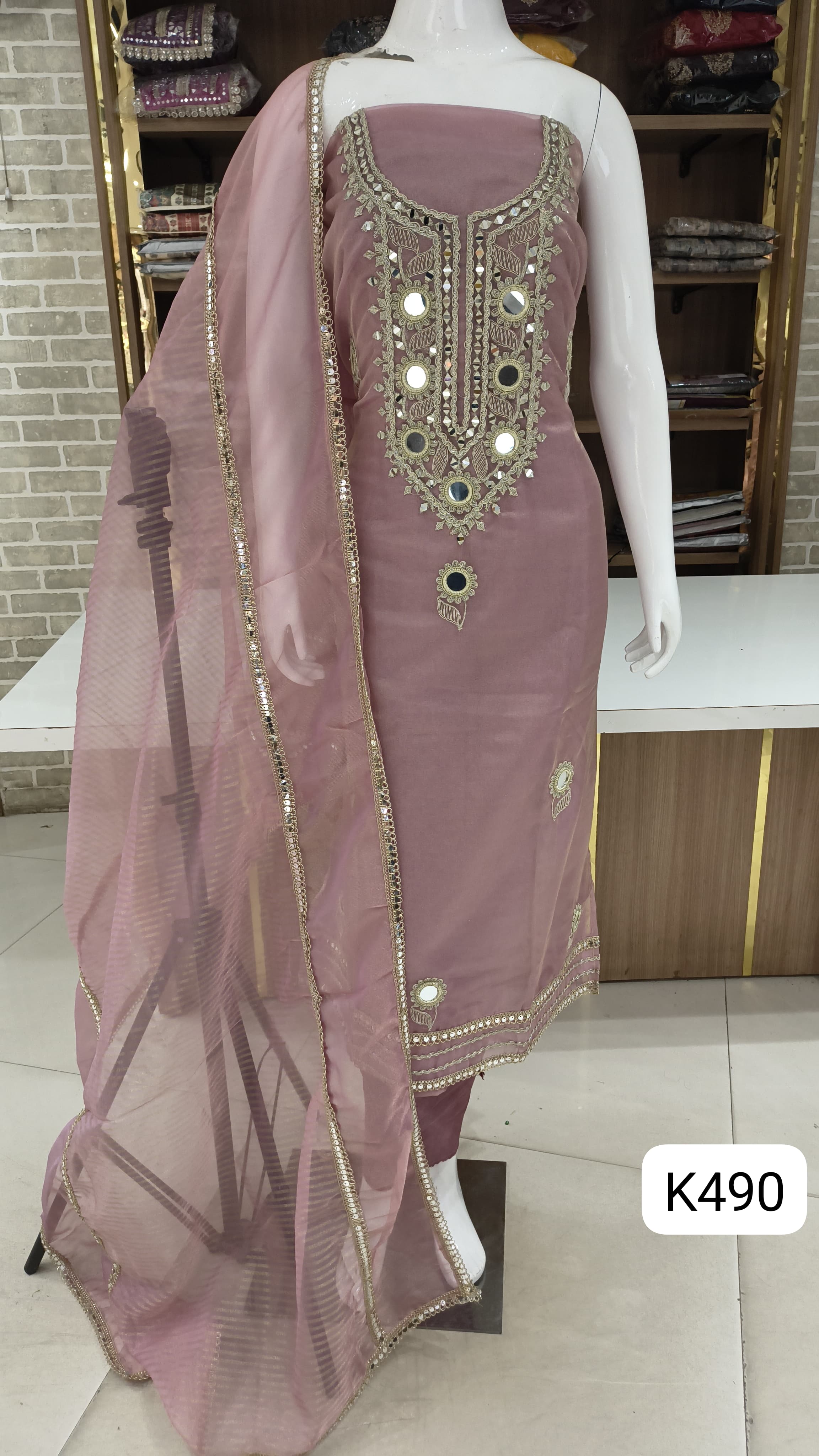 Soft diamond silk party wear suits 