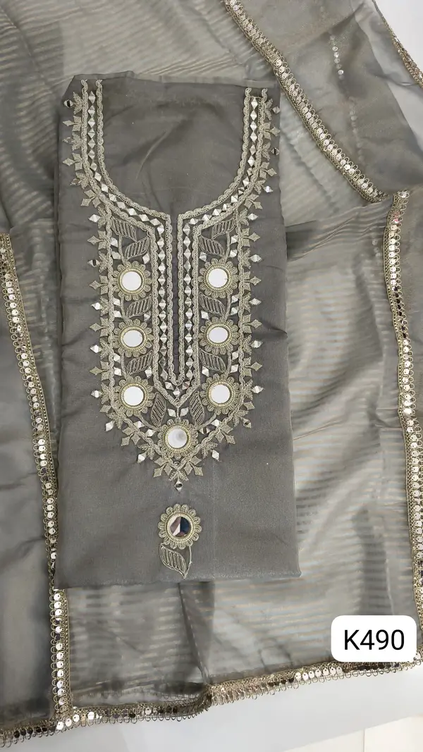 Soft diamond silk party wear suits 