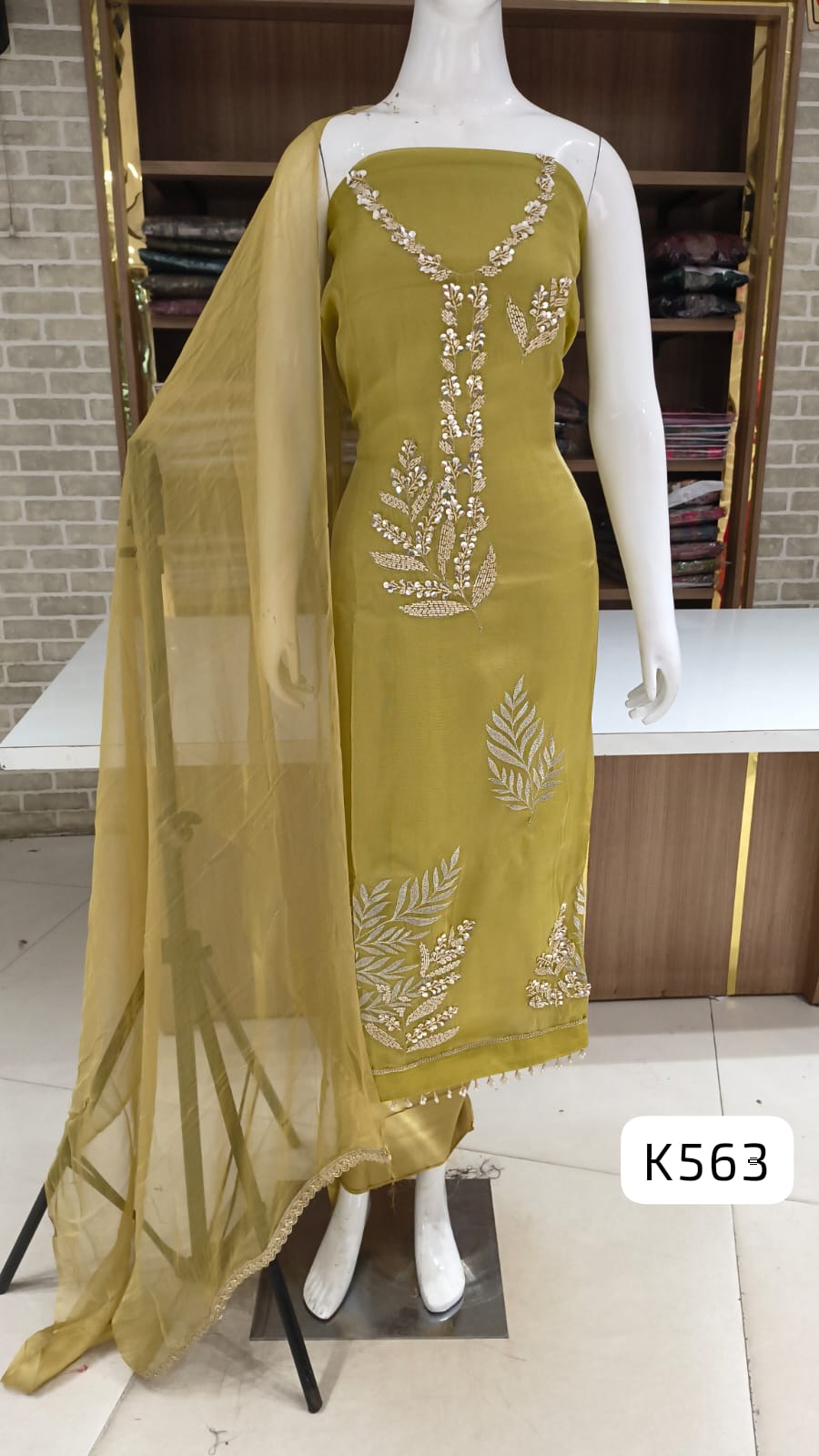 Soft diamond silk party wear suits