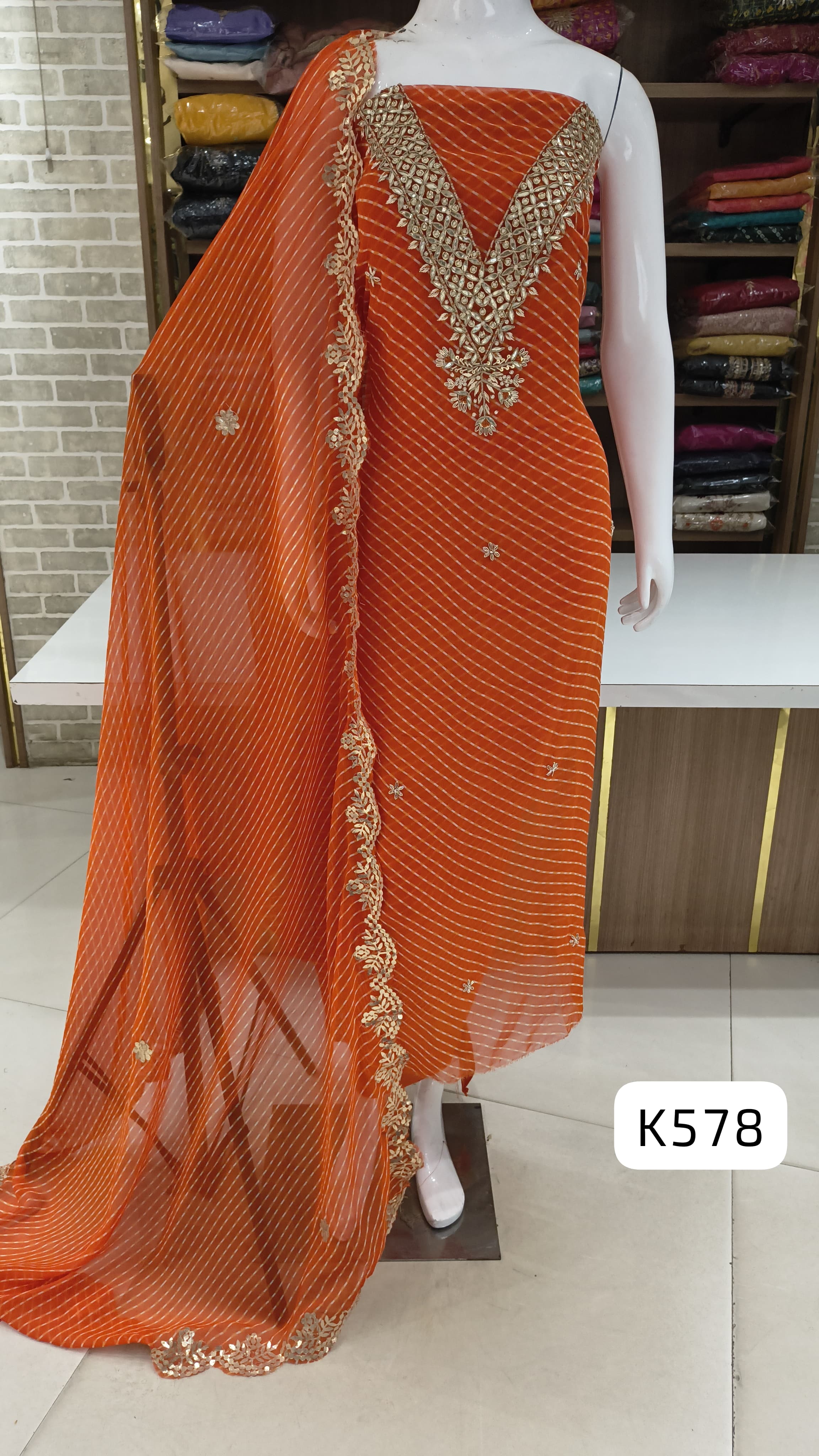 Georgette handwork suits