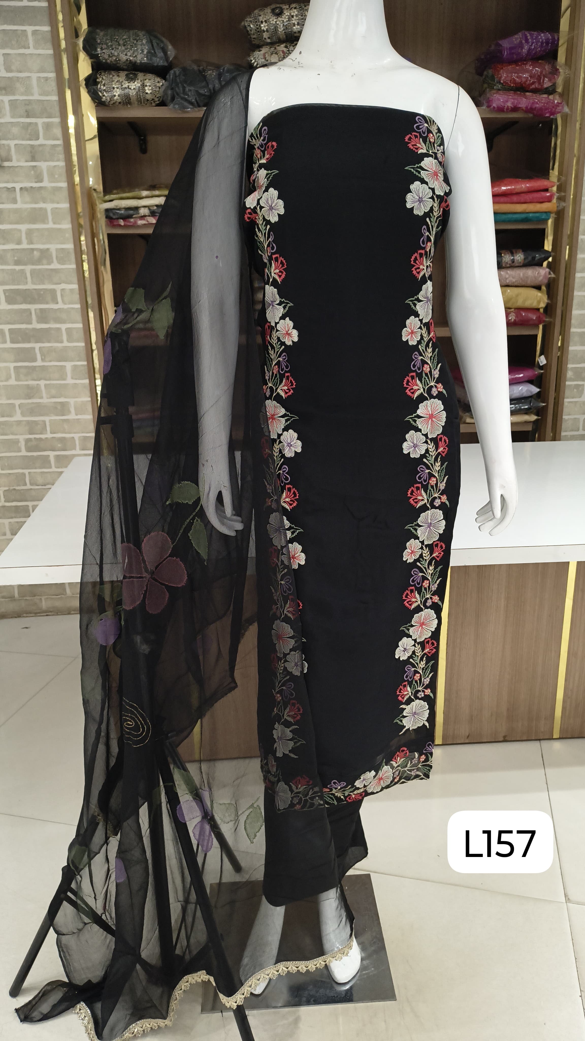 Soft organza beautiful traditional print 