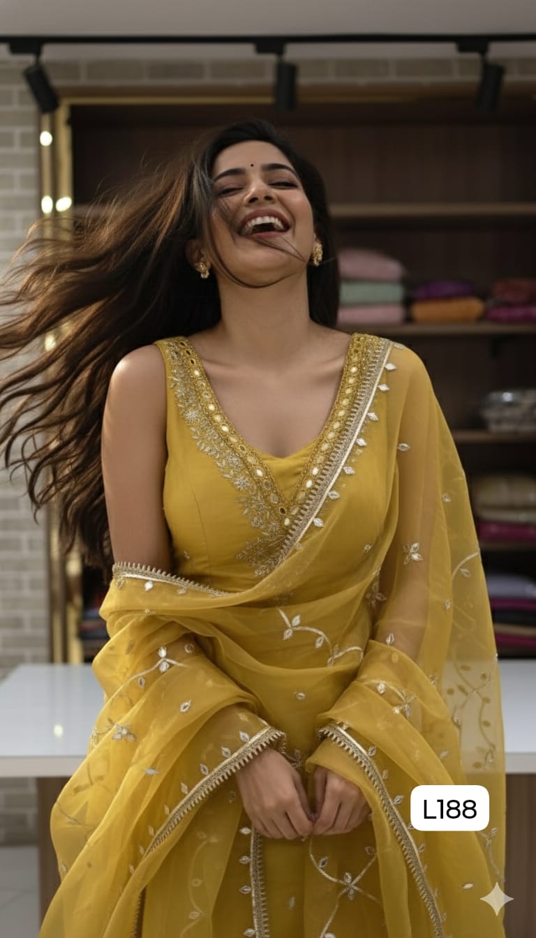 Crep silk party wear suits