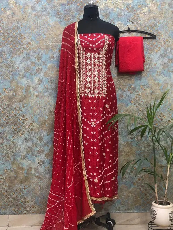 Bandhani silk suits