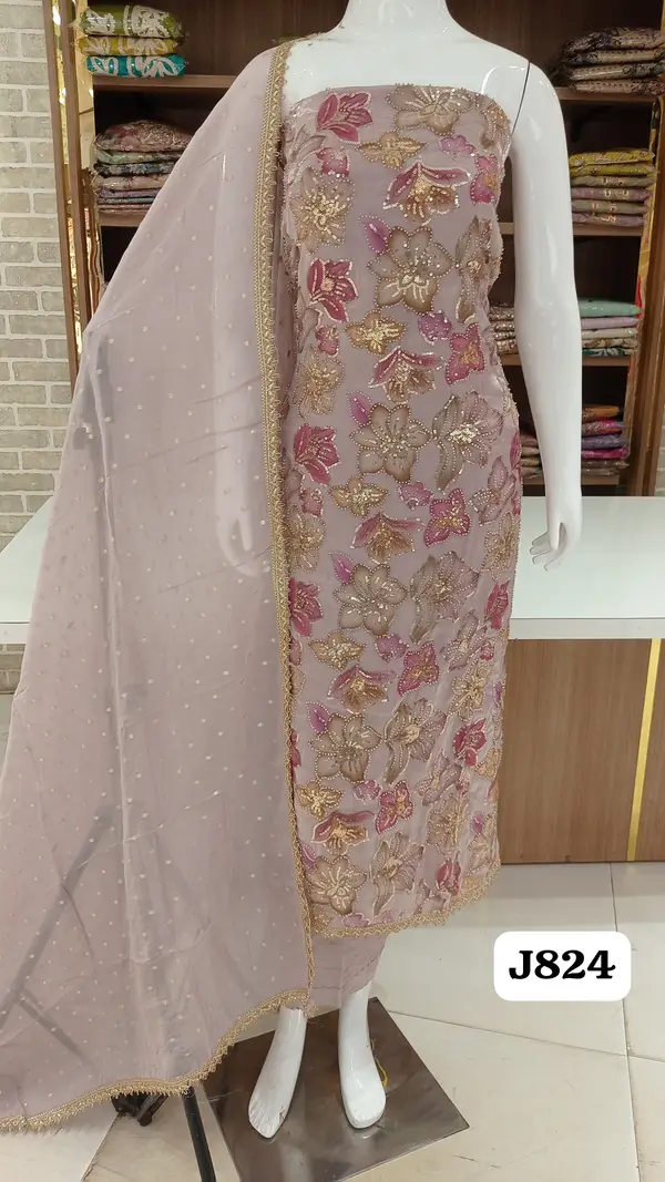 Premium soft organza silk party wear suits