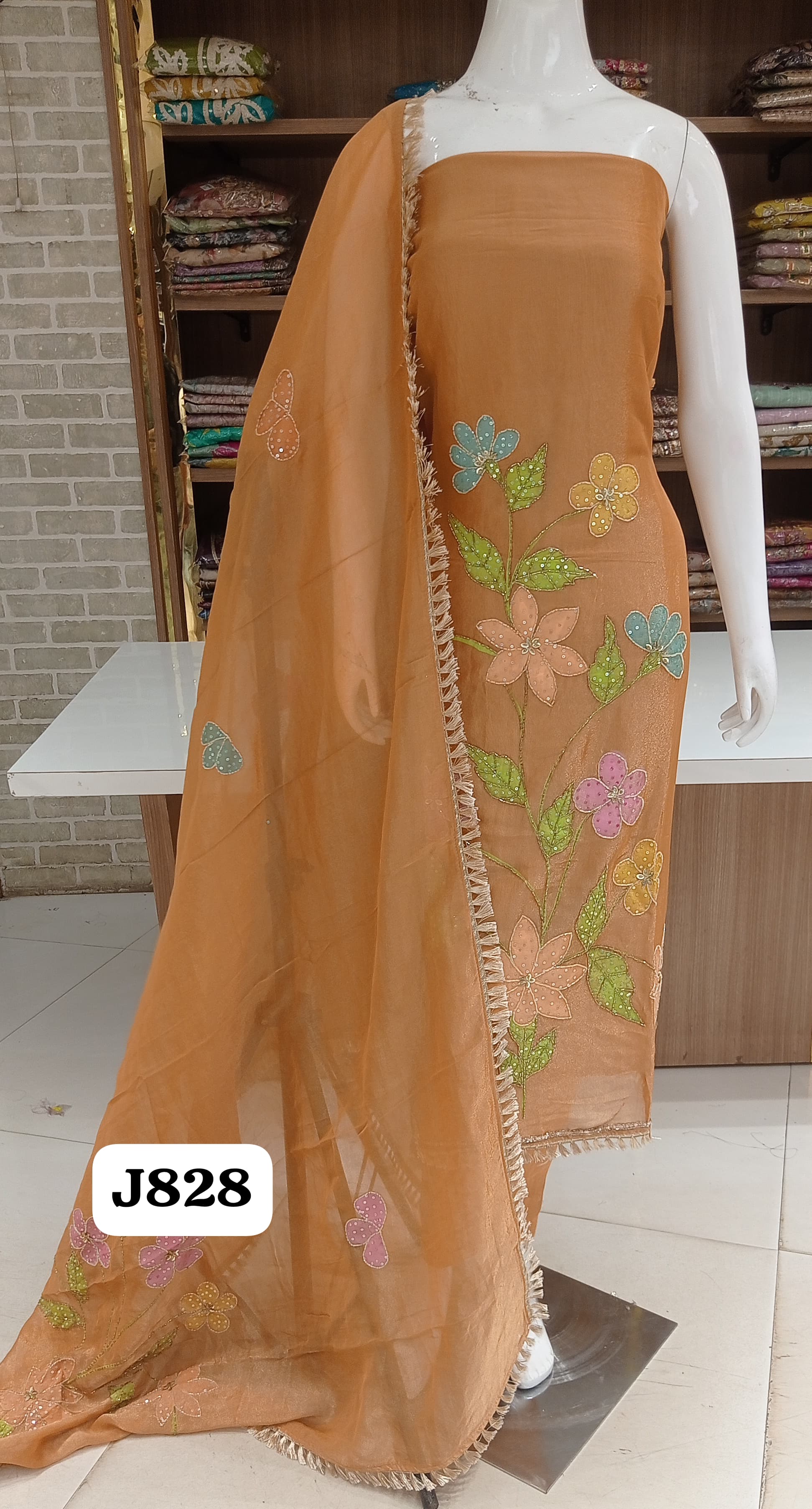 Pure soft shimmee silk suits