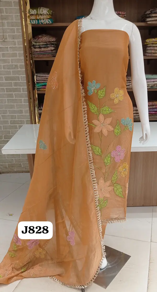 Pure soft shimmee silk suits