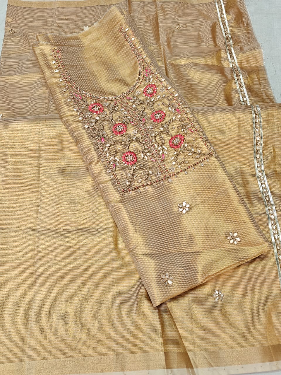 Silk suits top n dupatta 