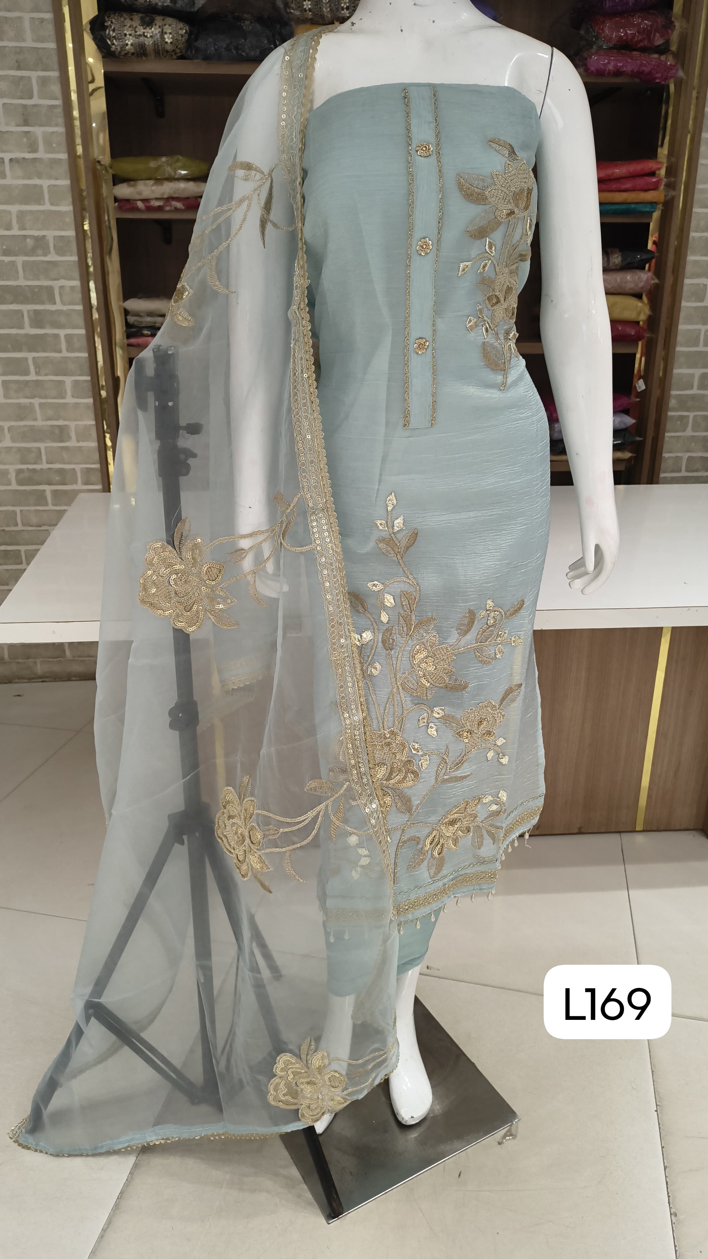 Crush silk party wear suits