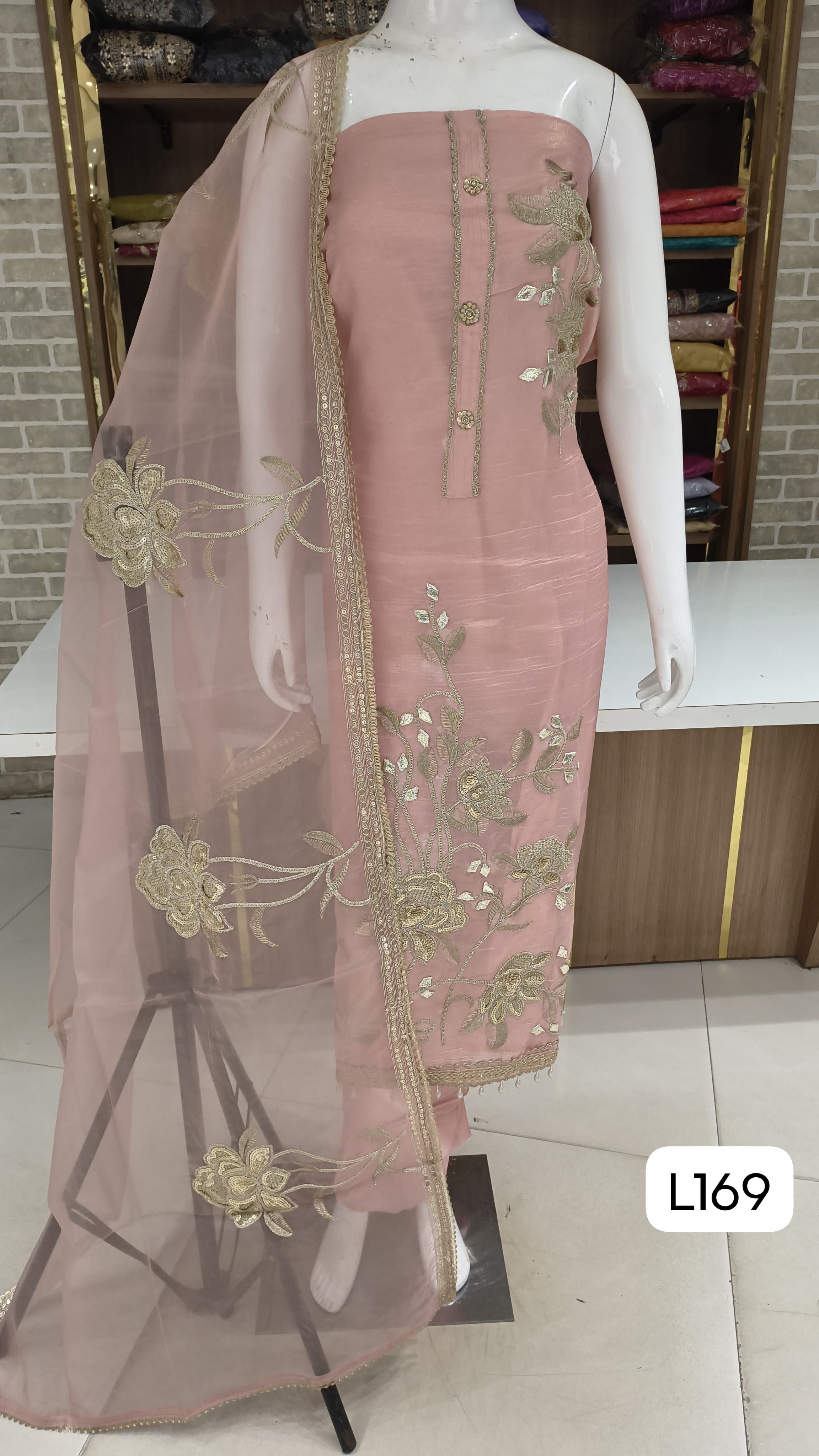 Crush silk party wear suits