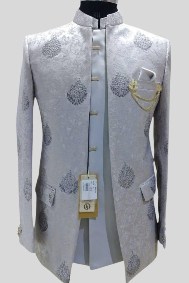 Men’s Designer Grey Shrug Blazer – Stylish & Comfortable Fit