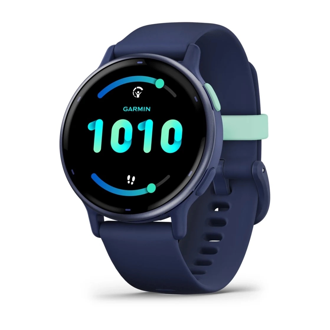 vivoactive® 5 Metallic navy Aluminium bezel with navy case and silicone band