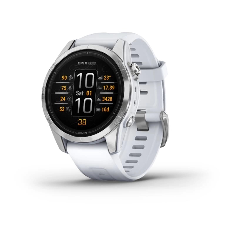 epix™ Pro (Gen 2) – Standard Edition | 42 mm Silver with Whitestone Band
