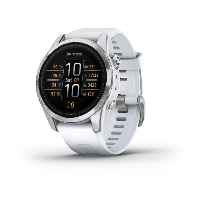 epix™ Pro (Gen 2) – Standard Edition | 42 mm Silver with Whitestone Band