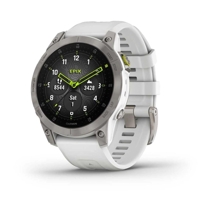 epix™ (Gen 2) - Sapphire Edition | 47 mm Titanium with White Band