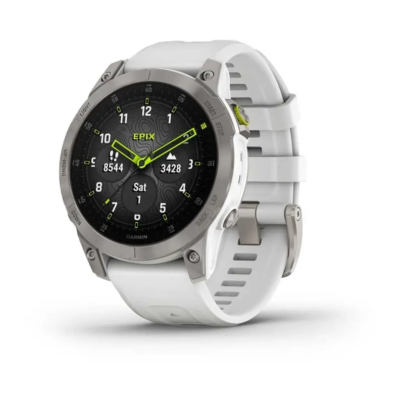 epix™ (Gen 2) - Sapphire Edition | 47 mm Titanium with White Band