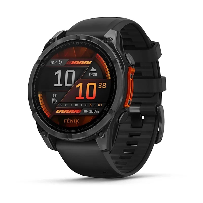 fenix® 8 – 47 mm, AMOLED Slate grey with Black silicone band