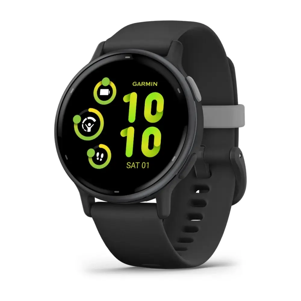 vivoactive® 5 Slate aluminium bezel with black case and silicone band