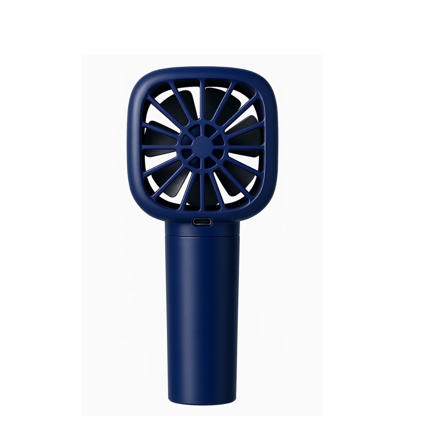 LA' FORTE Mini Portable Fan | Rechargeable Handheld Fan | 3-Speed Wind Control | Digital Display | 1200mAh Battery | Compact & Powerful | Blue