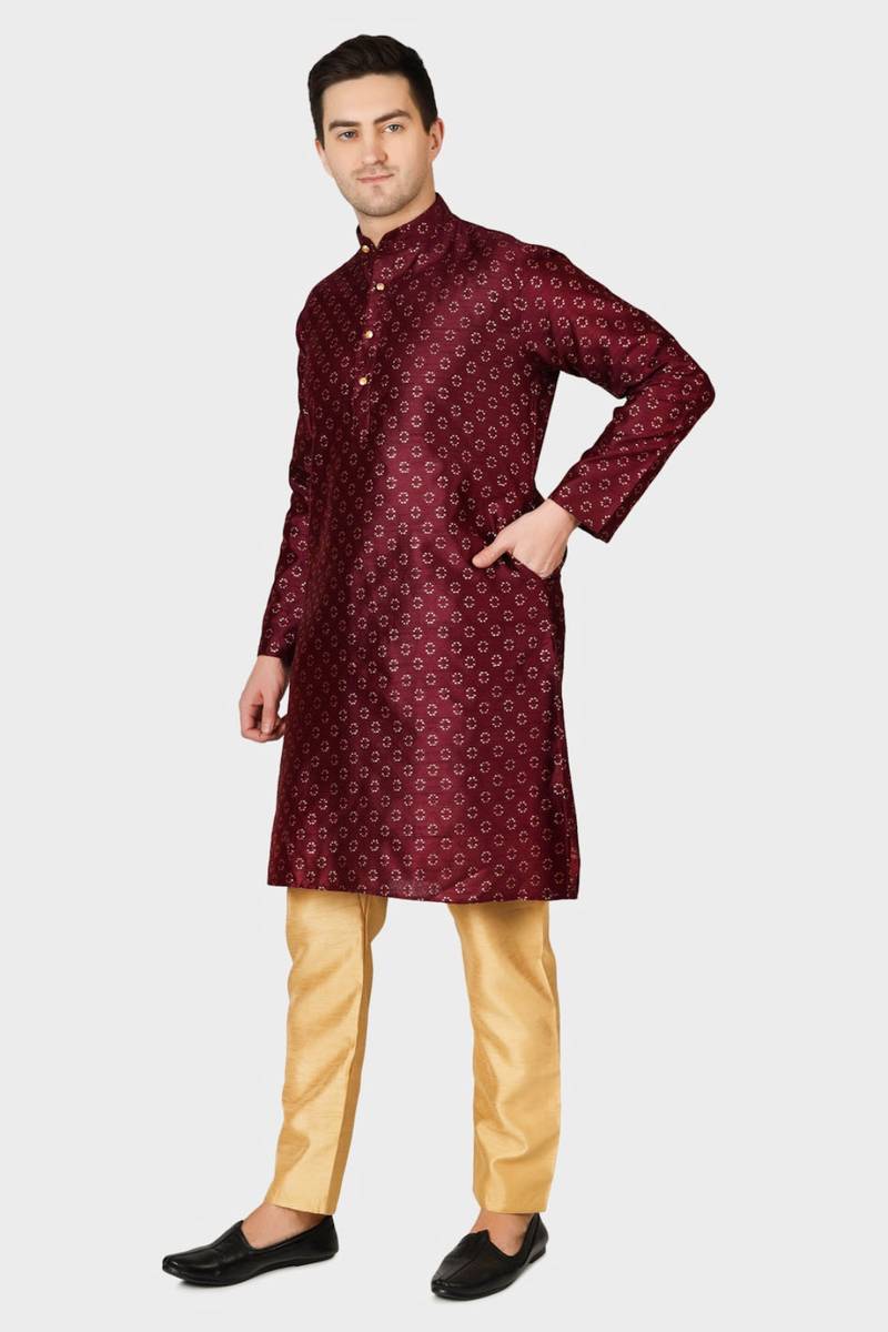 Luxury Men’s Kurta Pajama Set – Perfect Party & Festive Wear