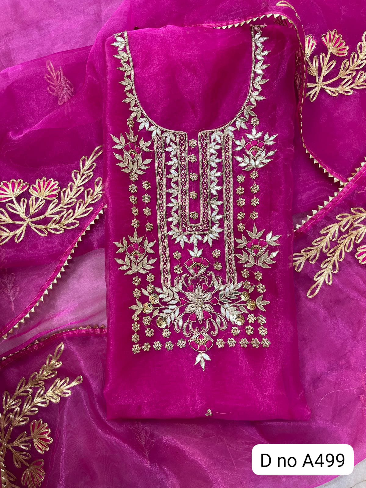 Organza Unstiched Suits