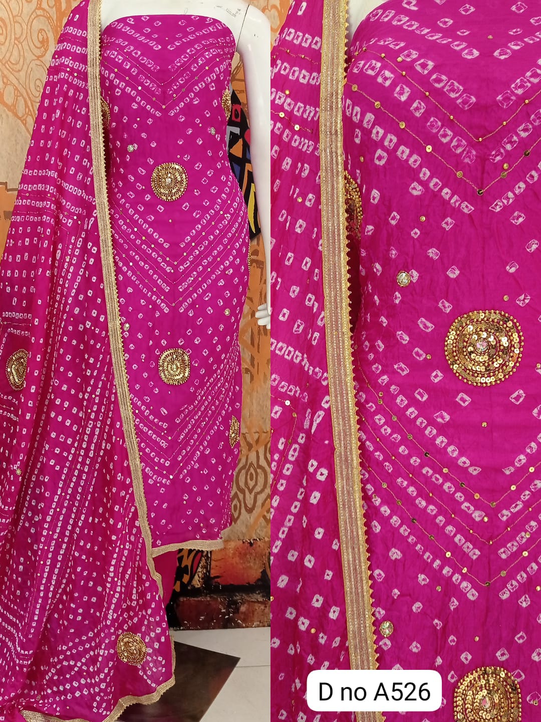 Jaipuri silk dress material