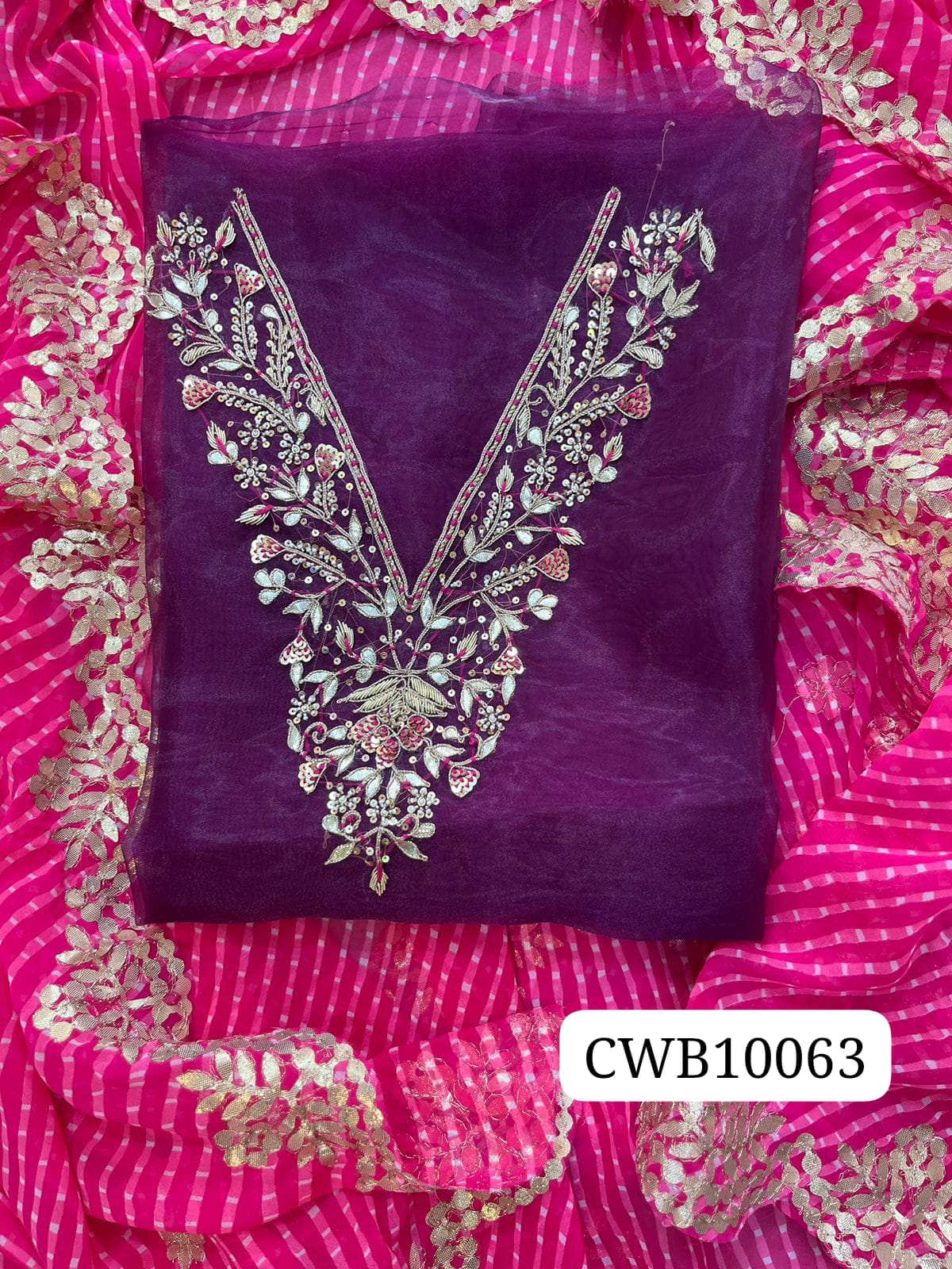 Organza Unstiched Suits