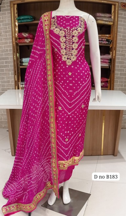 BANDHANI SUITS WITH GOTTA WORK