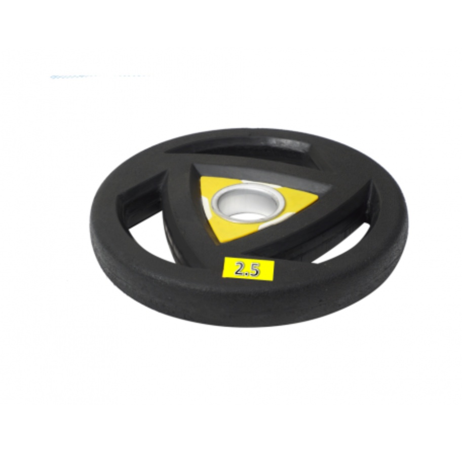 GYM24 OLYMPIC 50MM DIA HOLE VIVA RUBBER COATED PLATES 2.5 KG PAIR