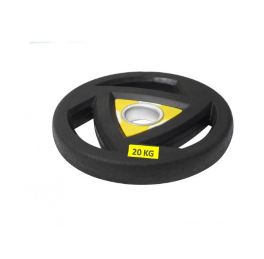 GYM24 31MM DIA HOLE VIVA RUBBER COATED PLATES 20 KG PAIR
