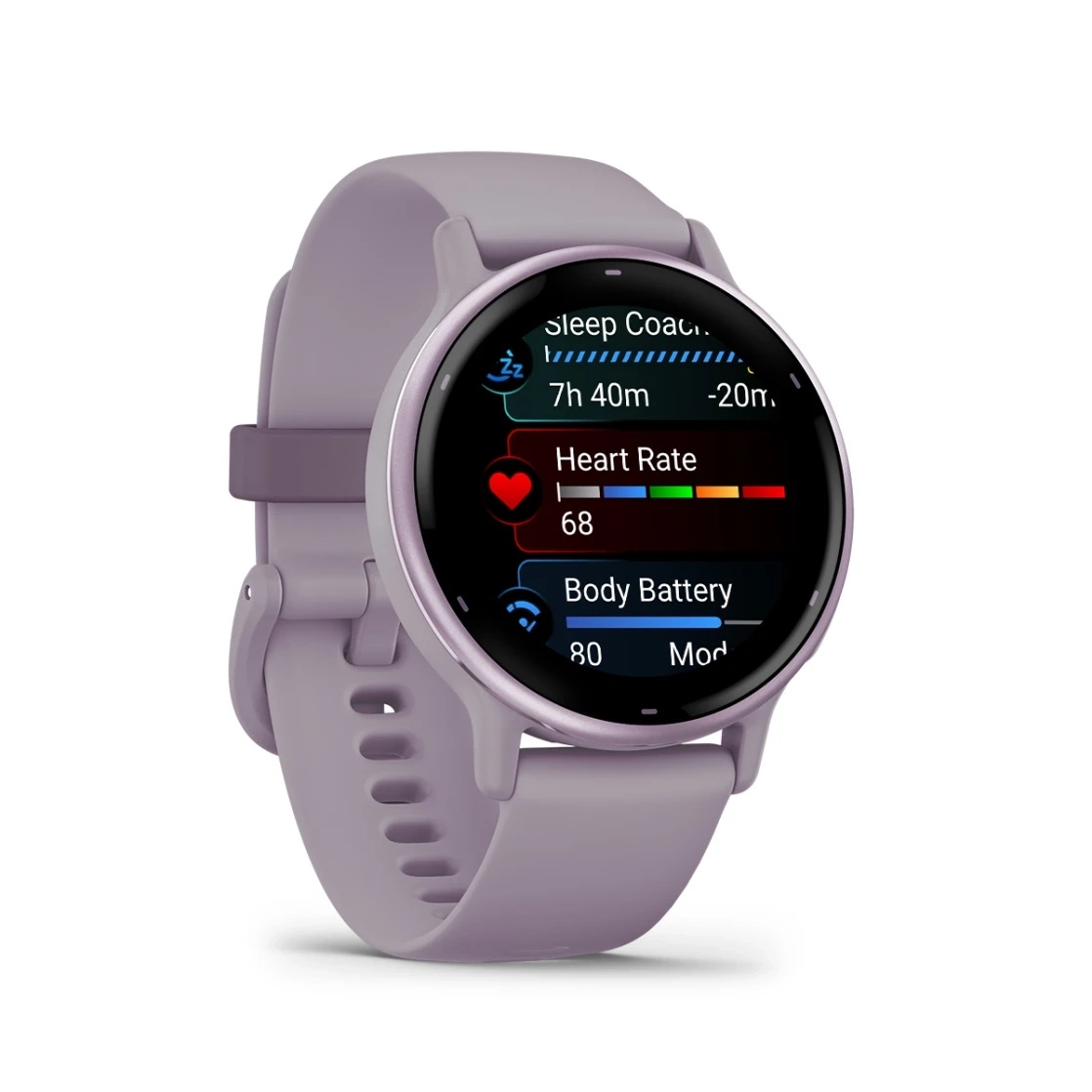 vivoactive® 5 Metallic orchid Aluminium bezel with orchid case and silicone band