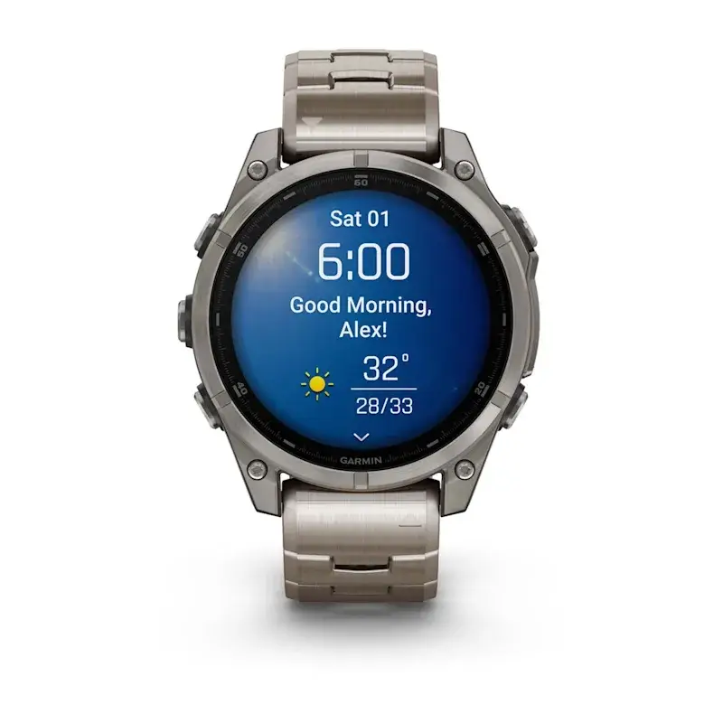 fēnix® 8 – 47 mm, AMOLED Sapphire, Titanium with Vented titanium bracelet