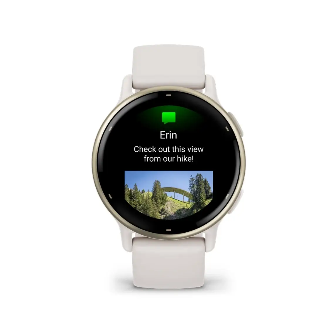 vivoactive® 5 Cream gold aluminium bezel with ivory case and silicone band