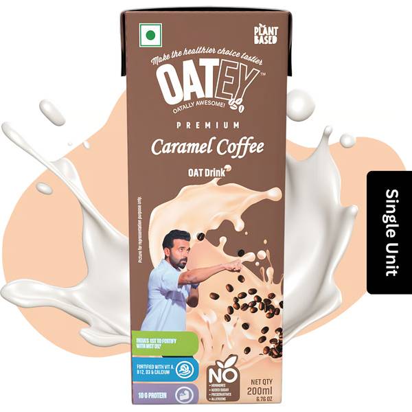 OATEY Premium Caramel Coffee Oat Milk 200ml | Plant-Based Vegan Milk