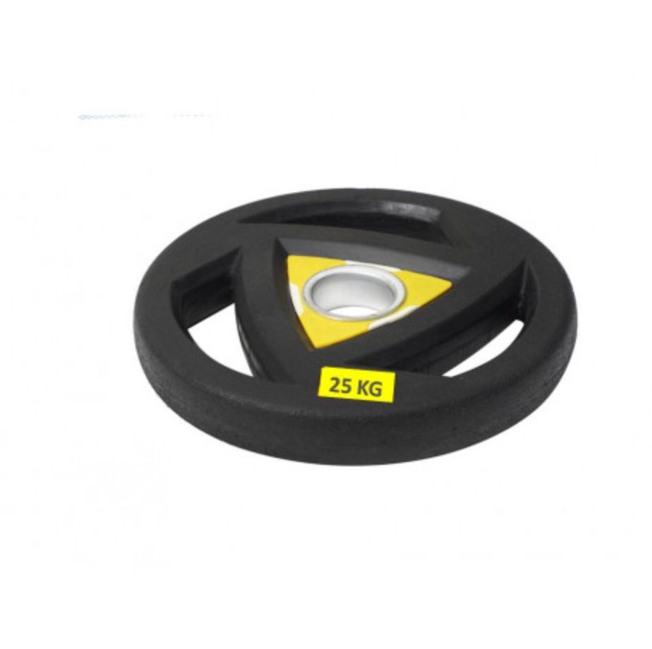 GYM24 31MM DIA HOLE VIVA RUBBER COATED PLATES 25 KG PAIR