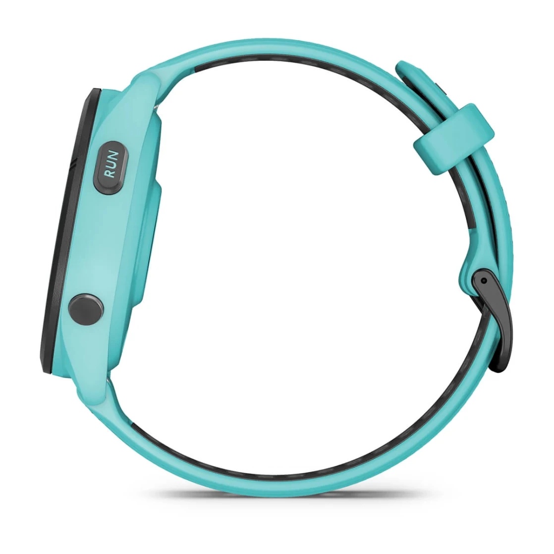 Forerunner® 265 Black Bezel with Aqua Case and Aqua/Black Silicone Band