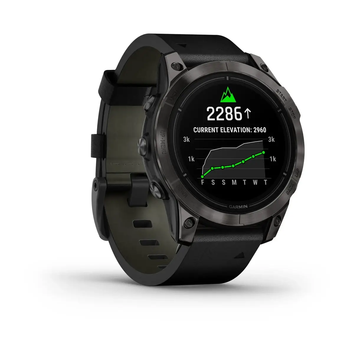 epix™ Pro (Gen 2) – Sapphire Edition | 47 mm Carbon Grey DLC Titanium with Black Leather Band