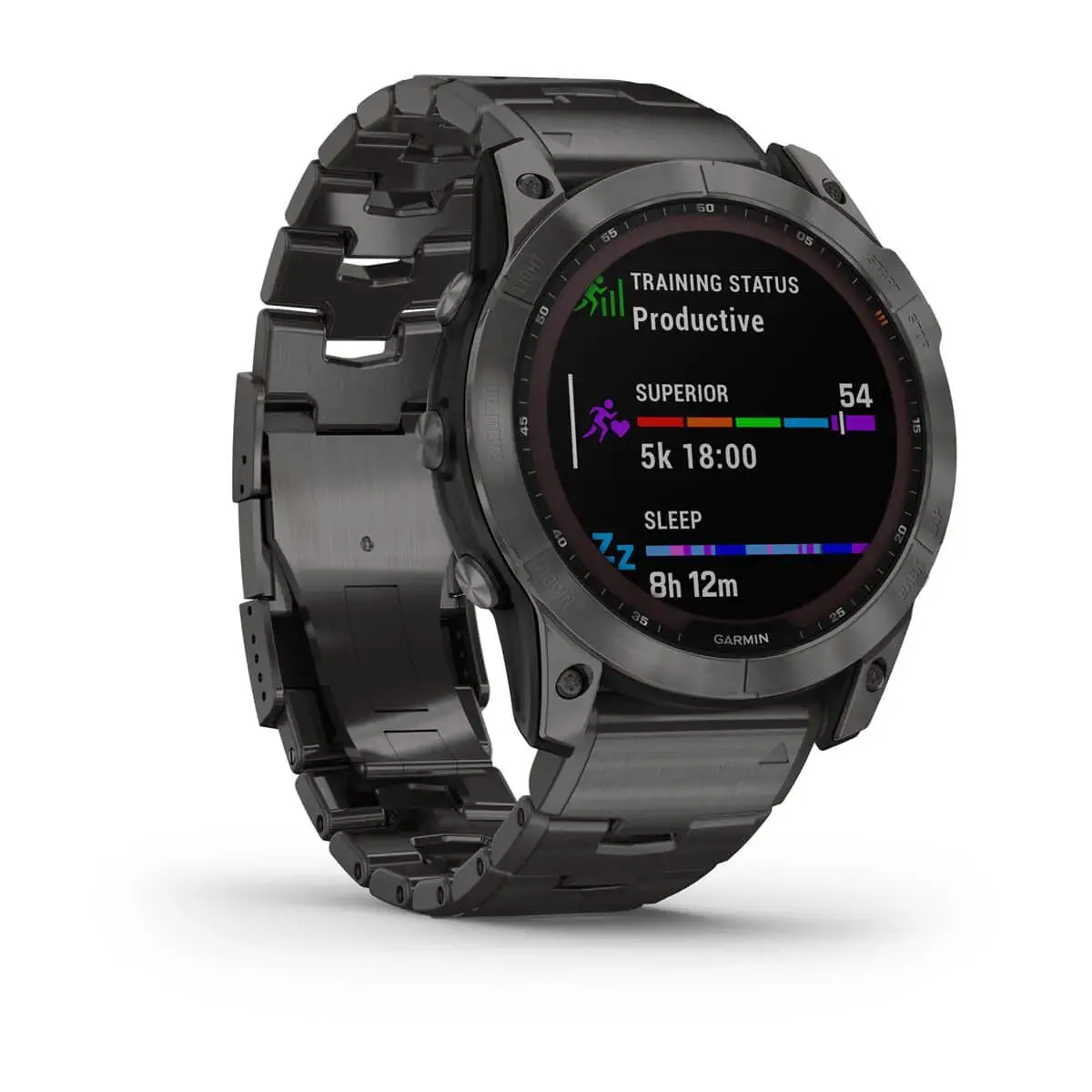 fenix® 7X – Sapphire Solar Edition Carbon Grey DLC Titanium with Carbon Grey DLC Vented Titanium Band